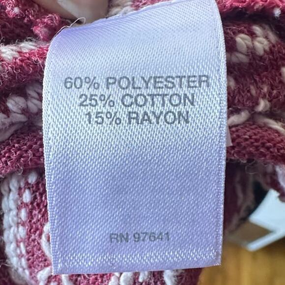 J.Jill Women’s Red & White Embroidered Long Sleeve Cotton Blend Top XL - Picture 6 of 7